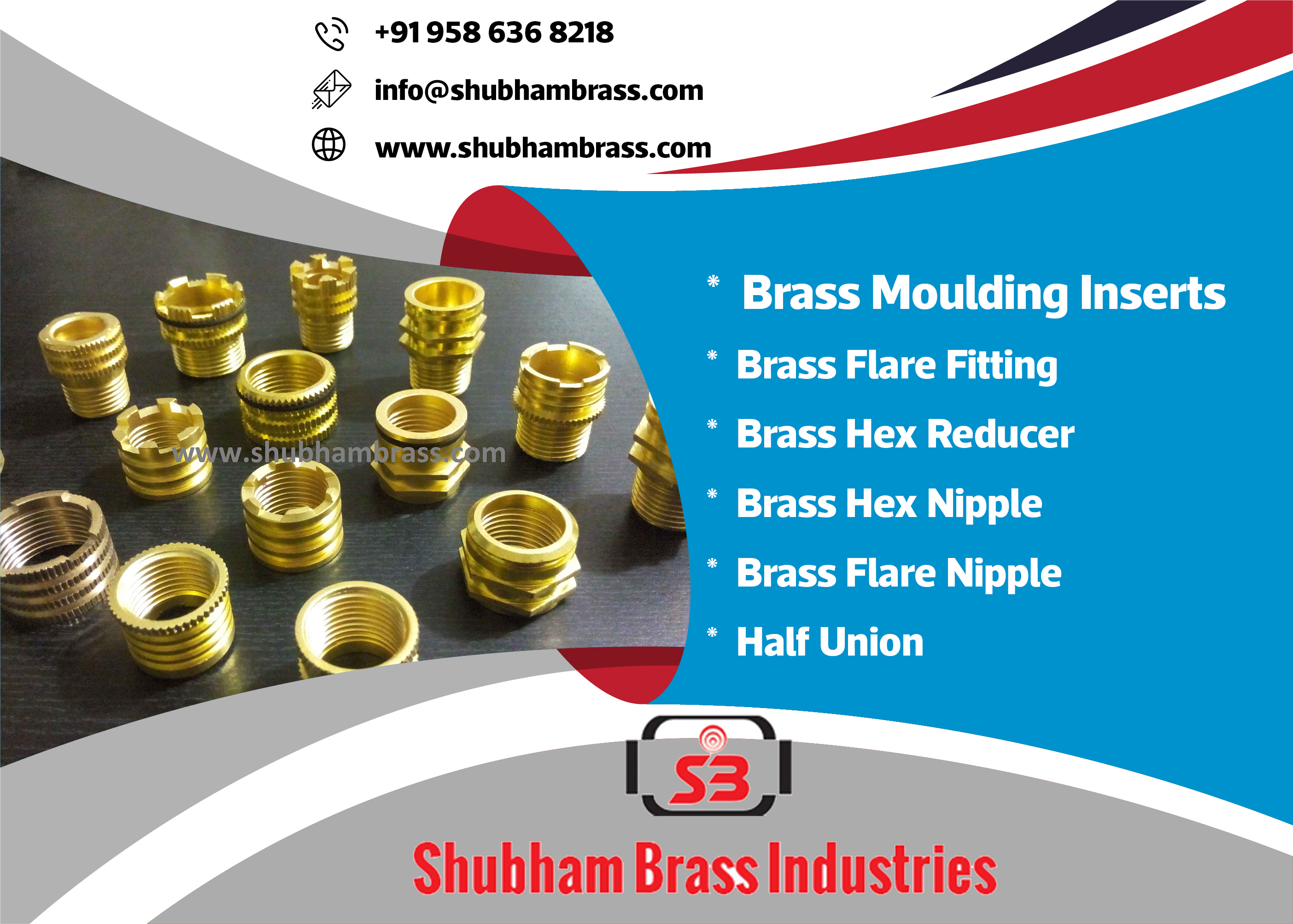 Manufacturer of brass products, Shubham Brass Inserts